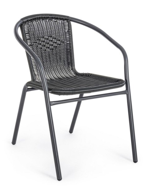 BIZZOTTO krzesło ogrodowe RIPLEY czarne