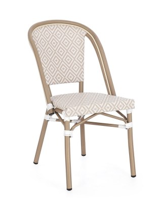 BIZZOTTO krzesło ogrodowe SILVEIRA beżowe