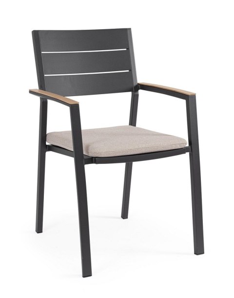 Bizzotto BIZZOTTO krzesło ogrodowe ZELMAR szare