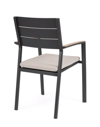 BIZZOTTO krzesło ogrodowe ZELMAR szare