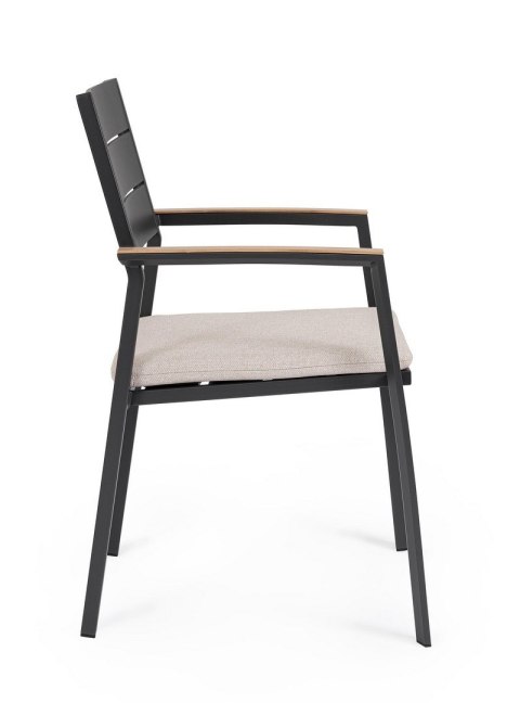 Bizzotto BIZZOTTO krzesło ogrodowe ZELMAR szare