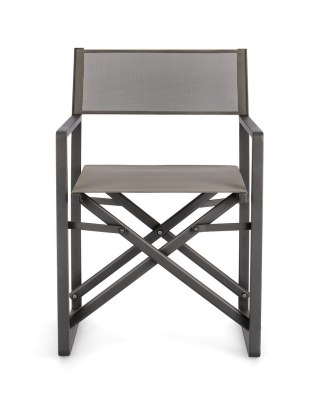 BIZZOTTO krzesło ogrodowe / reżyserskie KONNOR szare