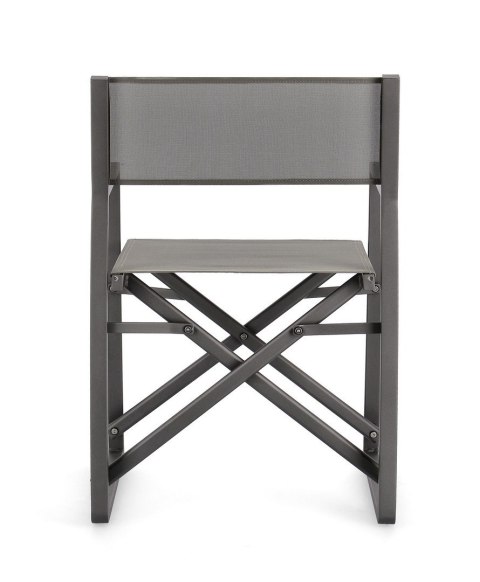 BIZZOTTO krzesło ogrodowe / reżyserskie KONNOR szare