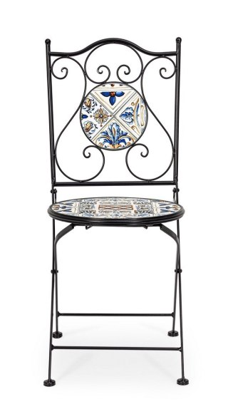 BIZZOTTO krzesło ogrodowe składane MYKONOS czarne