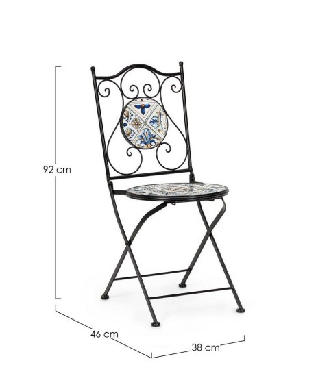 Bizzotto BIZZOTTO krzesło ogrodowe składane MYKONOS czarne