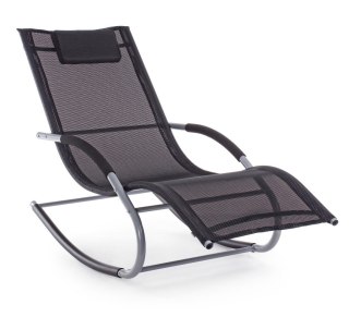 BIZZOTTO leżak bujany ogrodowy ROGER czarny