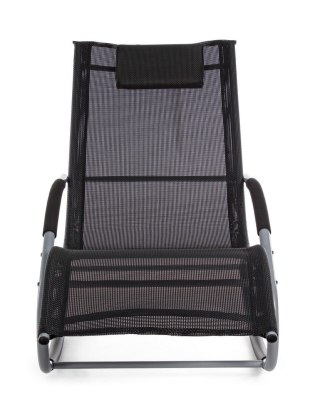 BIZZOTTO leżak bujany ogrodowy ROGER czarny