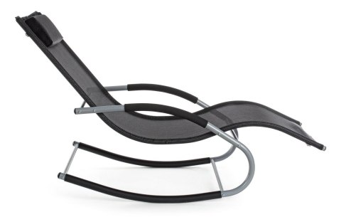 Bizzotto BIZZOTTO leżak bujany ogrodowy ROGER czarny