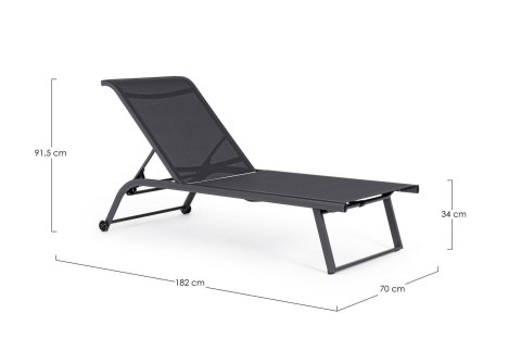 BIZZOTTO leżak ogrodowy TAYLOR szary