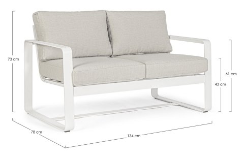 BIZZOTTO sofa 2-osobowa ogrodowa MERRIGAN beżowa
