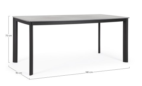 BIZZOTTO stół ogrodowy ALCORA 180 szary