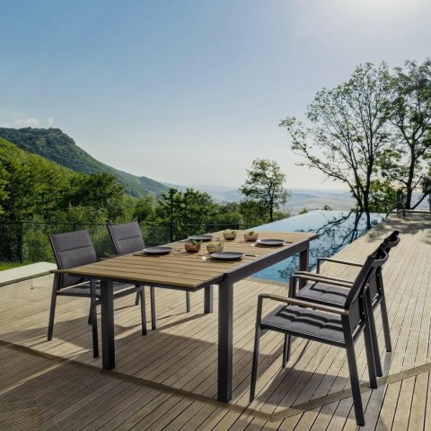 Bizzotto BIZZOTTO stół ogrodowy ELIAS 140-200 naturalny / rozkładany