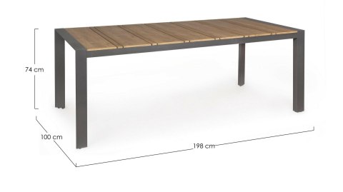 Bizzotto BIZZOTTO stół ogrodowy ELIAS 198 naturalny