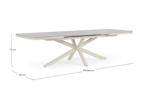 Bizzotto BIZZOTTO stół ogrodowy PASCAL PELICAN 200-260 rozkładany