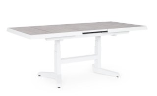 BIZZOTTO stół ogrodowy ROBERT biały / rozkładany