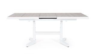 BIZZOTTO stół ogrodowy ROBERT biały / rozkładany