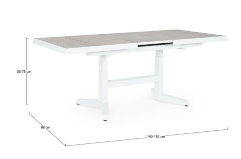 Bizzotto BIZZOTTO stół ogrodowy ROBERT biały / rozkładany