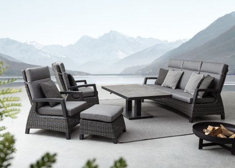 Bizzotto BIZZOTTO stół ogrodowy TRUMAN 140 szary / regulowana wysokość