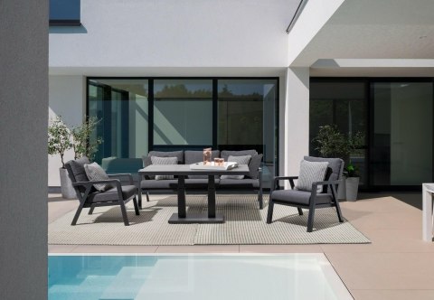 Bizzotto BIZZOTTO stół ogrodowy TRUMAN 140 szary / regulowana wysokość