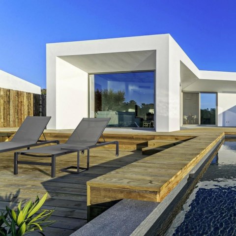 BIZZOTTO stolik ogrodowy KONNOR szary