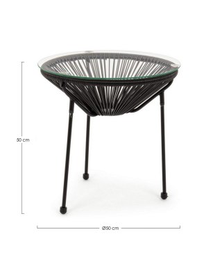 BIZZOTTO stolik ogrodowy PARKER czarny