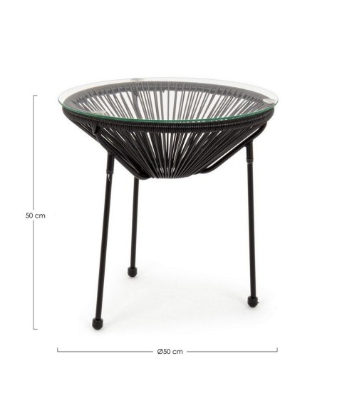 BIZZOTTO stolik ogrodowy PARKER czarny