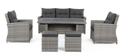 Bizzotto BIZZOTTO zestaw ogrodowy ARIEL szary