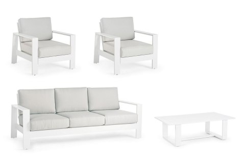 BIZZOTTO zestaw ogrodowy BALTIC biały