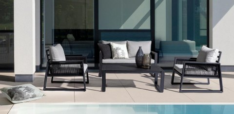 BIZZOTTO zestaw ogrodowy CAPTIVA antracyt / szary