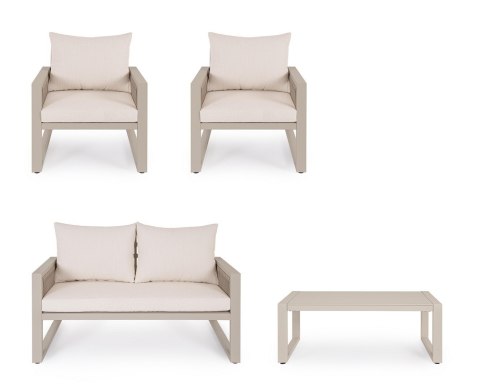 Bizzotto BIZZOTTO zestaw ogrodowy CAPTIVA beżowy