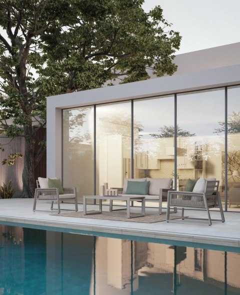 Bizzotto BIZZOTTO zestaw ogrodowy CAPTIVA beżowy