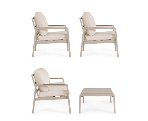 Bizzotto BIZZOTTO zestaw ogrodowy ELNA PEYOTE beżowy