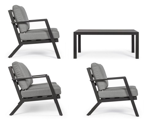 Bizzotto BIZZOTTO zestaw ogrodowy HARLEY szary