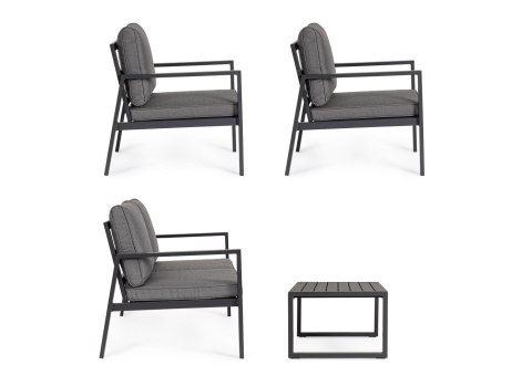 Bizzotto BIZZOTTO zestaw ogrodowy HILDE szary