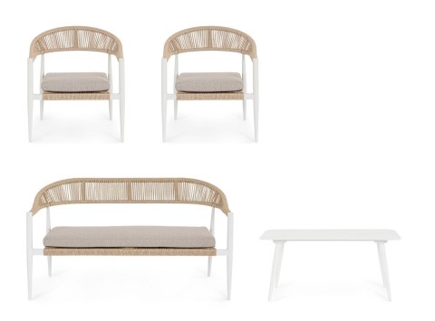 Bizzotto BIZZOTTO zestaw ogrodowy JANDIA biały / beż