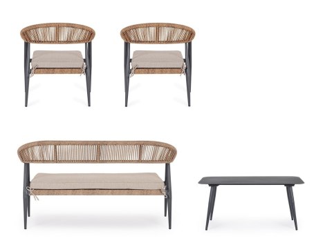 Bizzotto BIZZOTTO zestaw ogrodowy JANDIA szary / beż