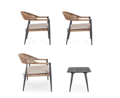 Bizzotto BIZZOTTO zestaw ogrodowy JANDIA szary / beż