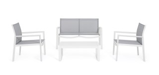 BIZZOTTO zestaw ogrodowy KALLEN biały