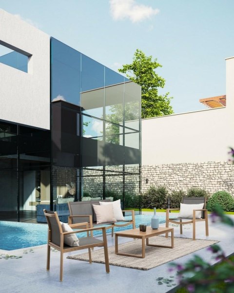 Bizzotto BIZZOTTO zestaw ogrodowy KALLEN naturalny