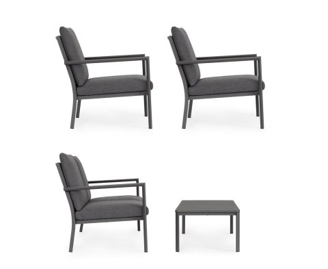 Bizzotto BIZZOTTO zestaw ogrodowy KONNOR 2 szary