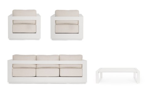 BIZZOTTO zestaw ogrodowy MOSES beżowy