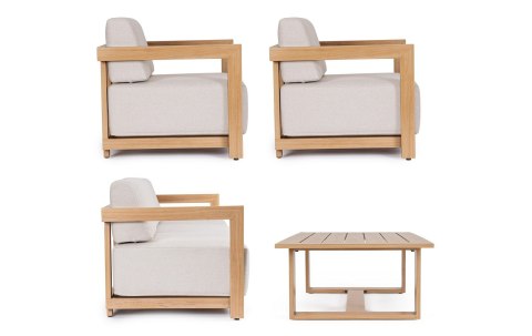 Bizzotto BIZZOTTO zestaw ogrodowy THESEUS naturalny