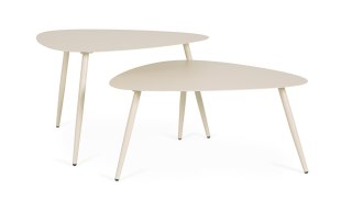 BIZZOTTO zestaw stolików ogrodowych YVONNE beżowy