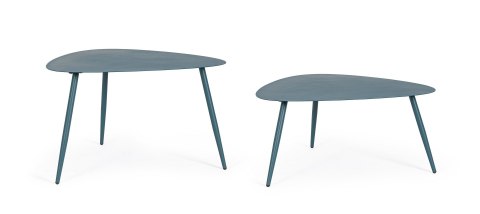 Bizzotto BIZZOTTO zestaw stolików ogrodowych YVONNE niebieski