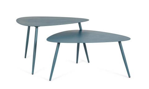 Bizzotto BIZZOTTO zestaw stolików ogrodowych YVONNE niebieski