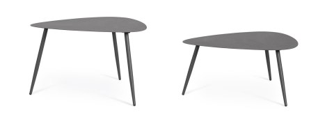 Bizzotto BIZZOTTO zestaw stolików ogrodowych YVONNE szary