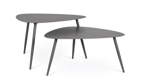 Bizzotto BIZZOTTO zestaw stolików ogrodowych YVONNE szary