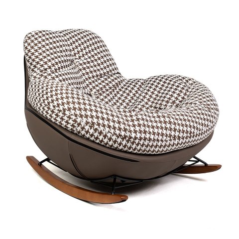 Fotel bujany FATTY brązowa pepitka