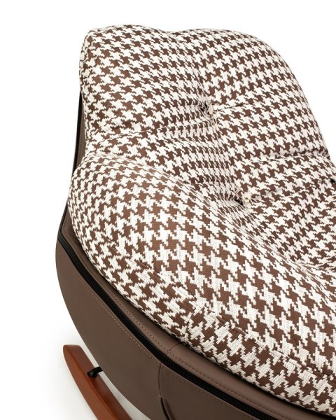 Fotel bujany FATTY brązowa pepitka