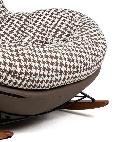 Fotel bujany FATTY brązowa pepitka